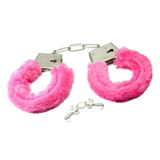 Novelty Fluffy Handcuffs Pink