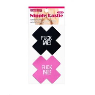 FUCK ME Cross Pattern Nipple Pasties