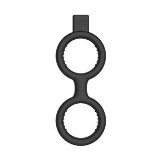ElectroShock E-Stimulation Cock Ring with Ball Strap by Shots