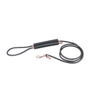 Adjustable Faux Leather Lead - Rose Gold