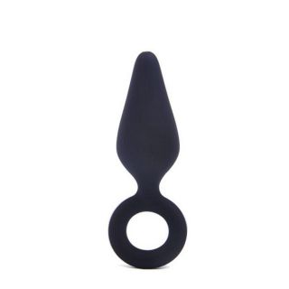 Silicone Anal Plug with Ring - Small Butt