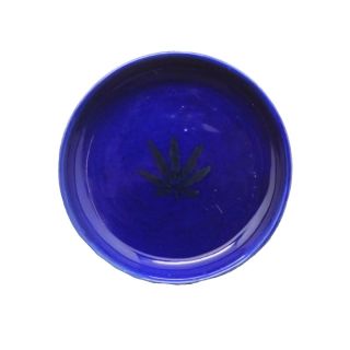 Ceramic Deep Rim Bowl with Leaf Decal