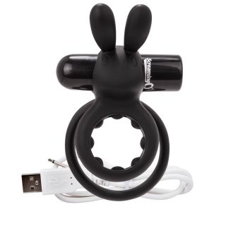 ScreamingO Charged Ohare Vibrating Rabbit Cock Ring - Black