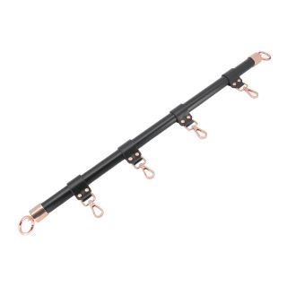 Faux Leather Wrapped Spreader Bar with Rose Gold Hardware