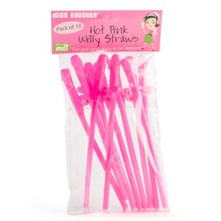 Bachelorette Hot Pink Willy Straws