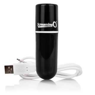 Screaming O Charged Vooom Rechargeable Bullet Vibe - Black