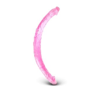 17in Clear Pink Double Ended Realistic Dildo