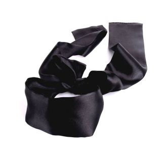 Black Silky Blind-Fold Scarf 141031 satin
