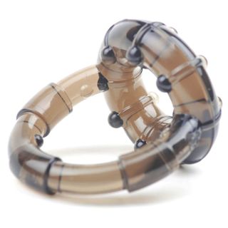 Clear Black Cock Ring Plus Ball Ring