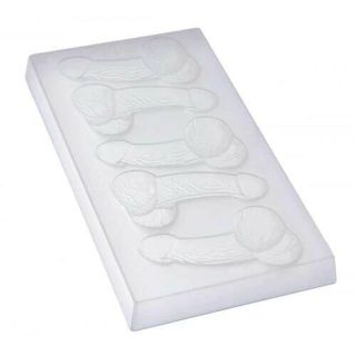 5-Hole 3D Plastic Sexy Penis Shaped Ice Cube Tray Mould
