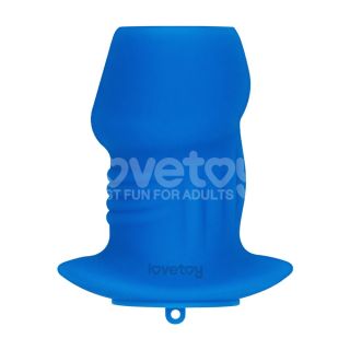 Ribbed Peeper Silicone Hollow Anal Plug