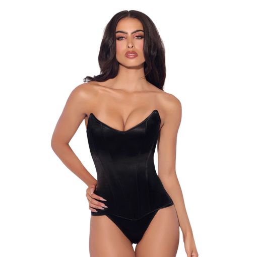 Juliet Satin Full Boning Scoop Neck Corset
