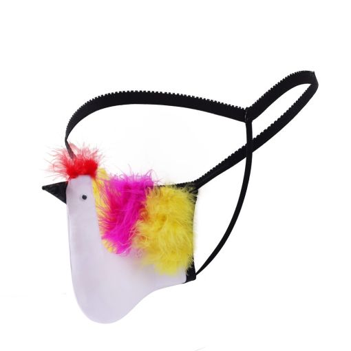 Men's Chicken White Thong OS