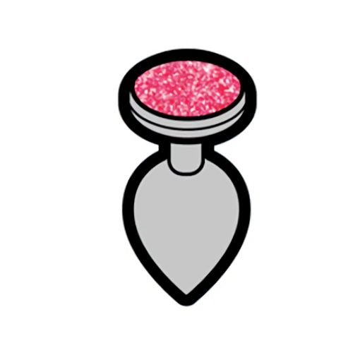 Pink Gem Butt Plug Pin