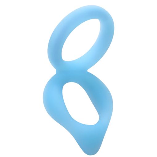 Glow-in-the-Dark Double Cock Ring with Clit Tickler