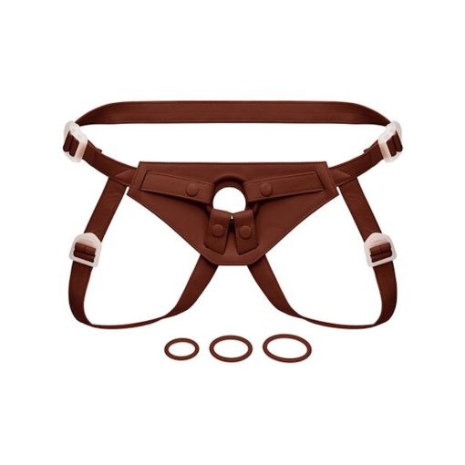 Together NudeFit FlexCurv Adjustable Strap-On Harness Dark Brown