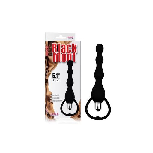 Black Mont Vibrating Tail Power Anal Beads
