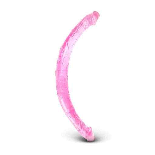 17in Clear Pink Double Ended Realistic Dildo 