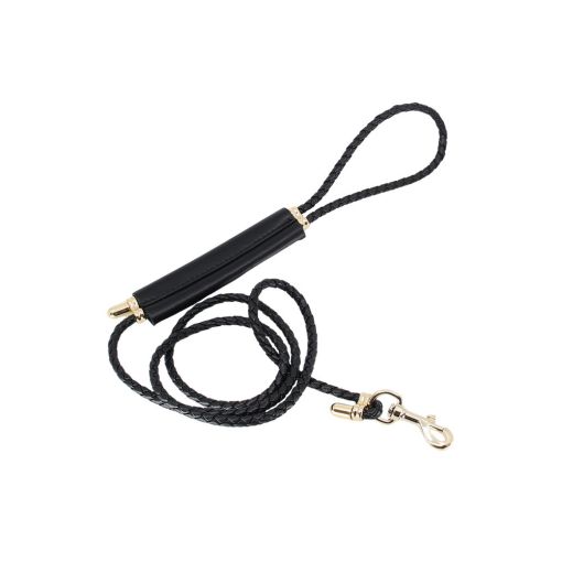 Adjustable Faux Leather Lead - Gold