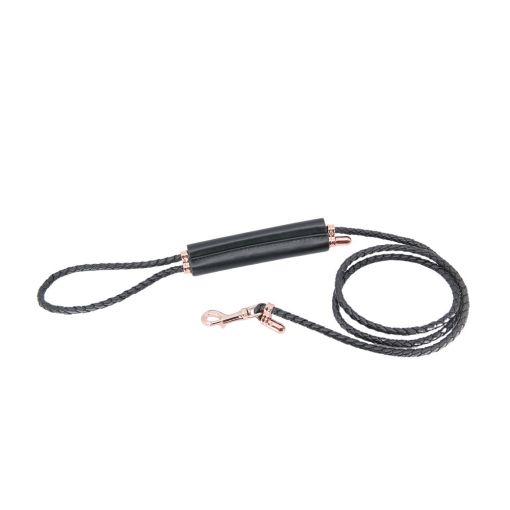 Adjustable Faux Leather Lead - Rose Gold