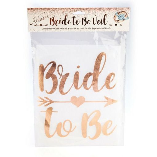 Rose Gold Bride to Be Veil 