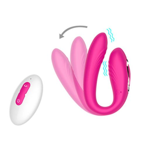 Couple's Remote Controlled Twist Motion Vibrator Pink