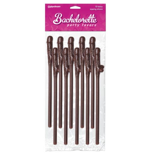 Dicky Sipping Straws Brown 10 pcs