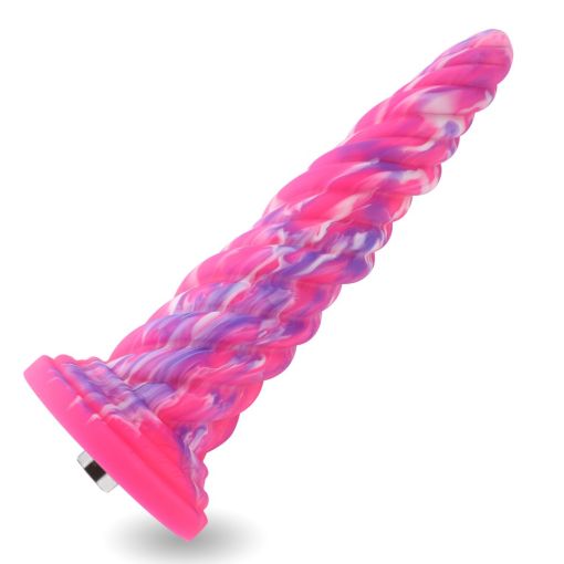Hismith 10in Monster Series Pink Swirl Awl Silicone