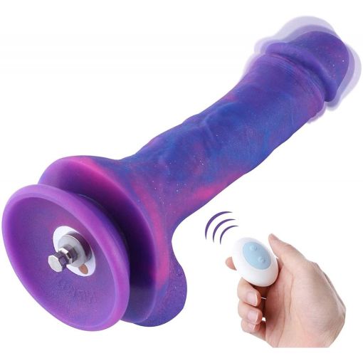 Hismith 8.38in Purple Vibrating Silicone Dildo with Remote