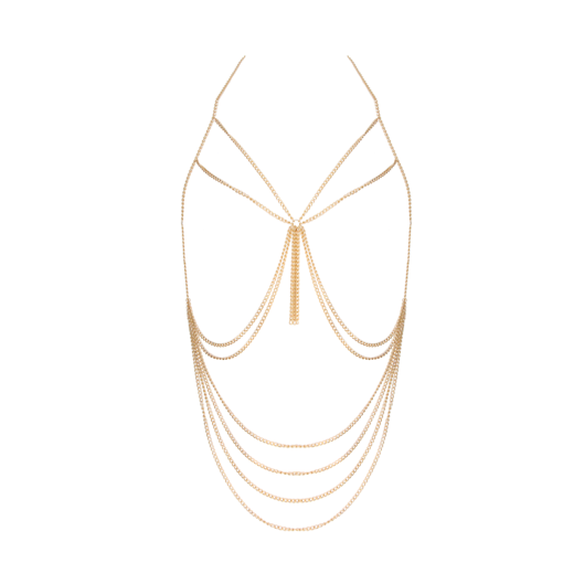Love In Leather Gold Body Chain