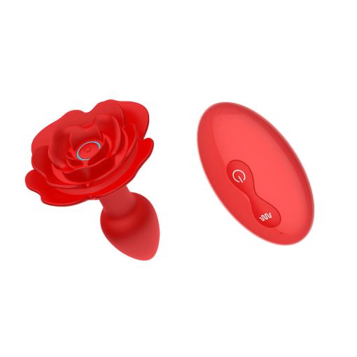 Blooming Rose 10 Speed Butt Plug with Remote Control