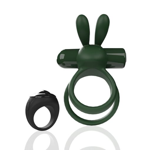 Screaming O XL Charged Remote Control Ohare Vibrating Rabbit Cock Ring - Green