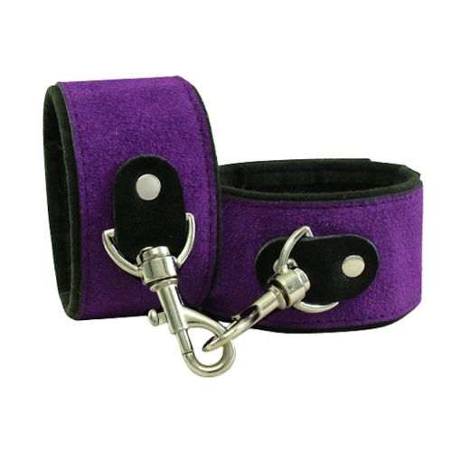 Suede Velcro Cuffs Purple