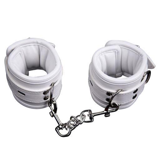 White Leather Handcuffs