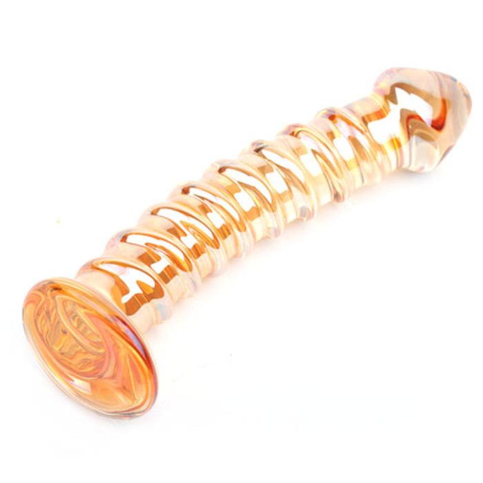 Golden Ribbed Glass Dong