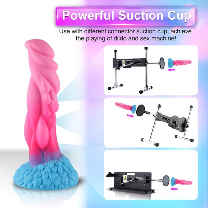 Wildolo 8.2 inch Silicone Dildo textured suction dragon dildo